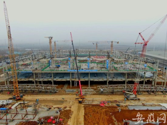 合肥<em>滨湖</em>国际会展中心二期综合馆首吊成功 为国内最大跨度钢结构...
