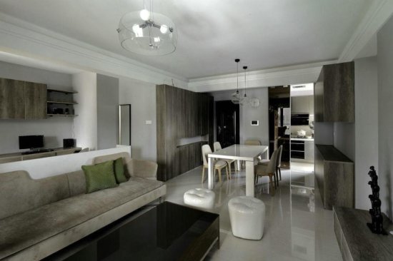 115平黑白灰现代简约三居室，让小家具做一回主角
