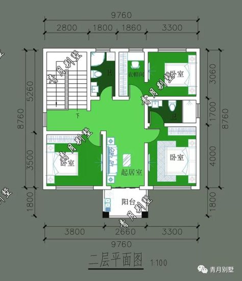 9.76×8.76米二层小别墅，宅基地小照样住漂亮房子