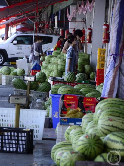 高温下的西瓜“搬运工”：每天要运送成百上千个西瓜