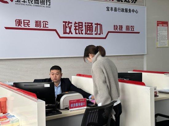 河南宝丰：“政银通办”实现政务服务就近办