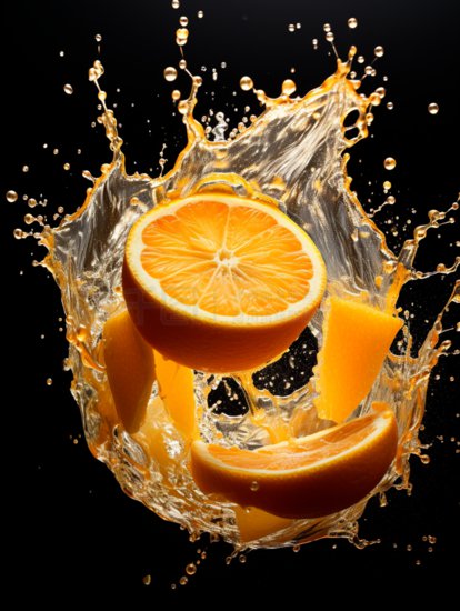 水果爆炸飞溅多汁<em>橘子橙子</em>